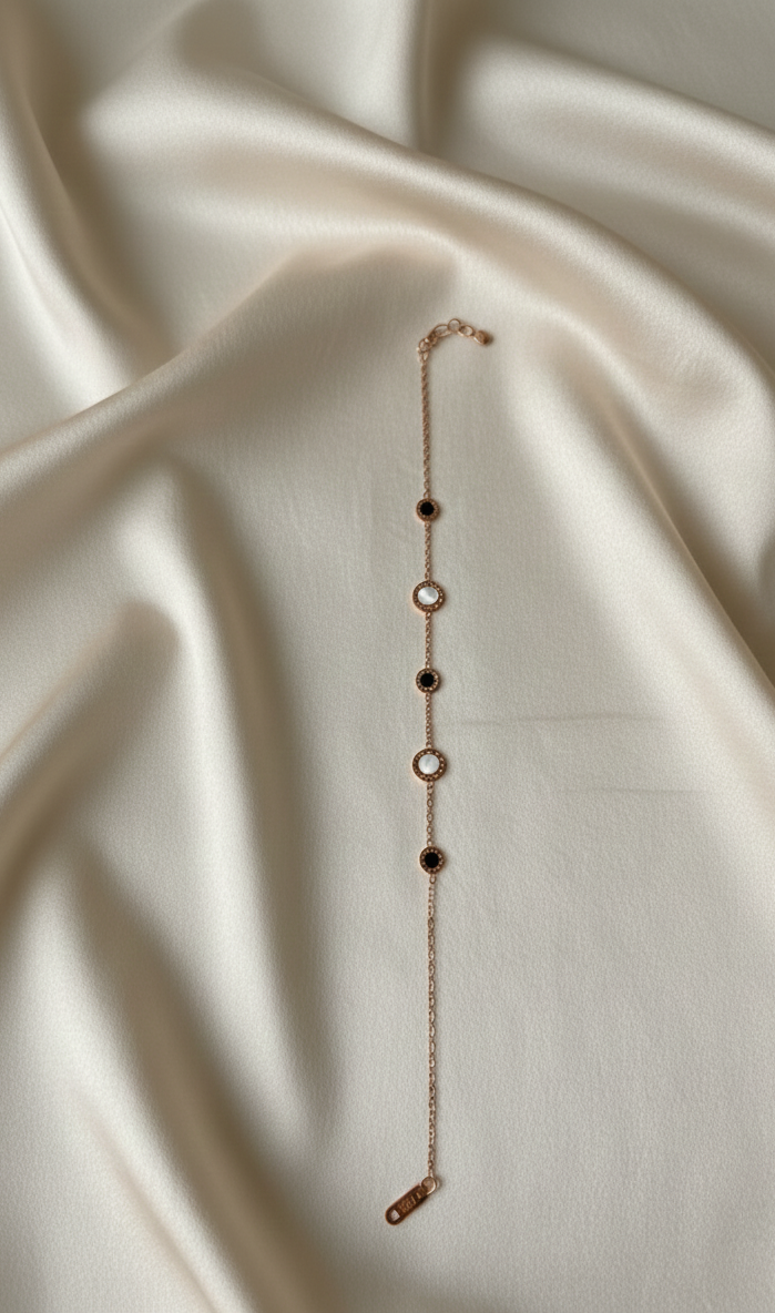 Dawn-to-Dusk Bracelet – Rose Gold Stainless Steel Statement Chain