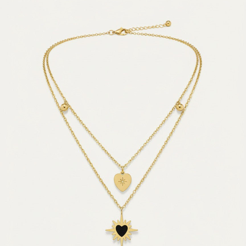 Celestial Heart Layered Necklace