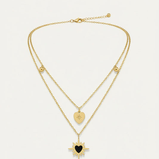 Celestial Heart Layered Necklace
