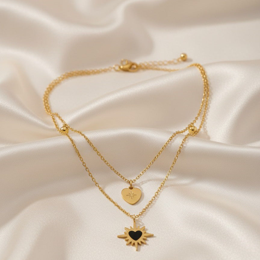 Celestial Heart Layered Necklace
