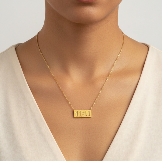 11:11 Manifest Bar Necklace