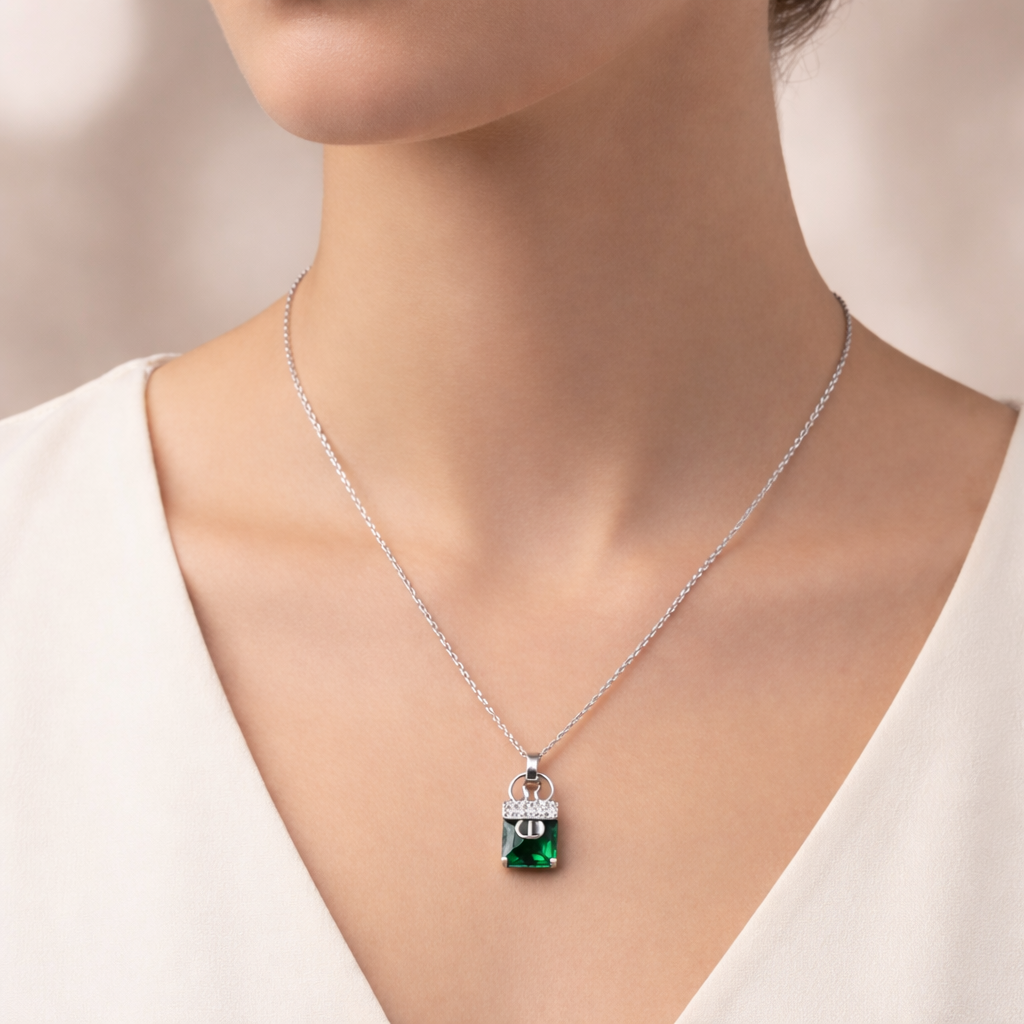 Emerald Poise Necklace