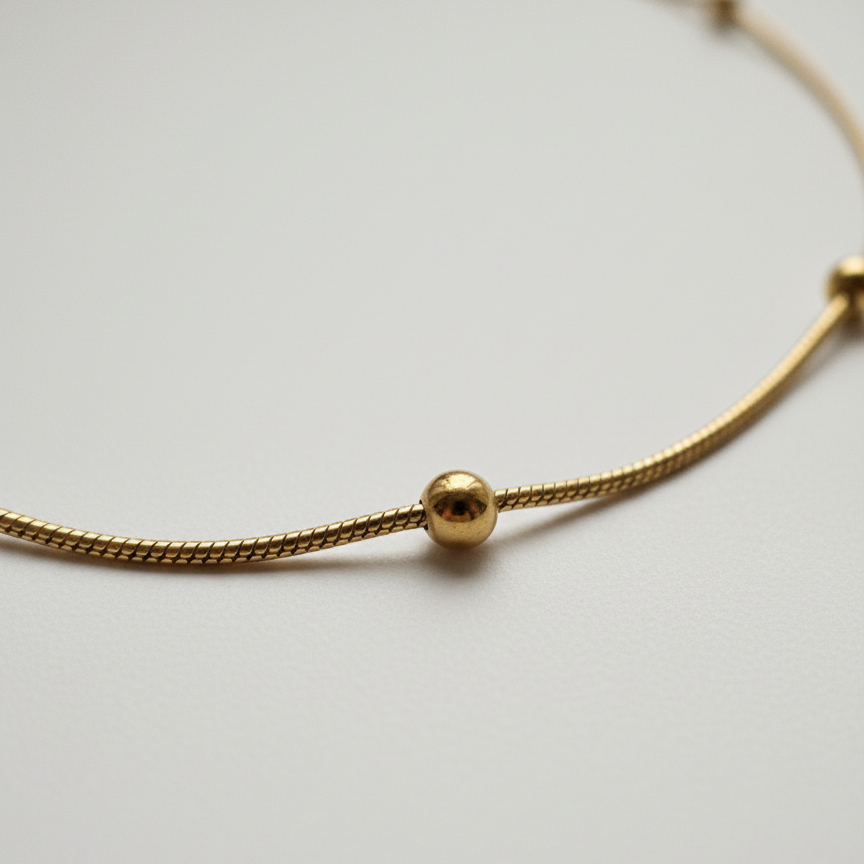 Dot-Dash Gold Chain Necklace