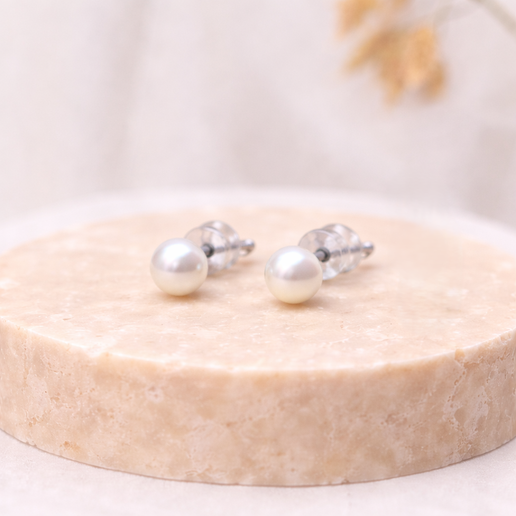 Classic Pearl Stud Earrings