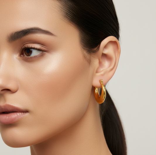 Luna Curve Hoop Earrings