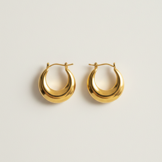 Luna Curve Hoop Earrings