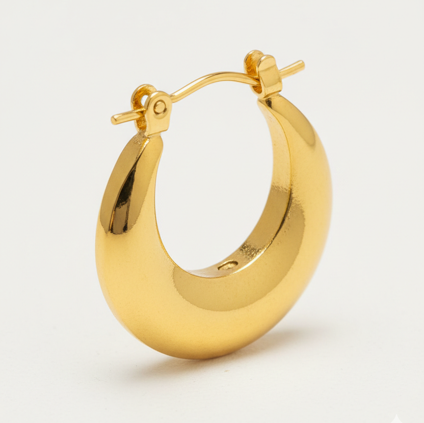 Luna Curve Hoop Earrings