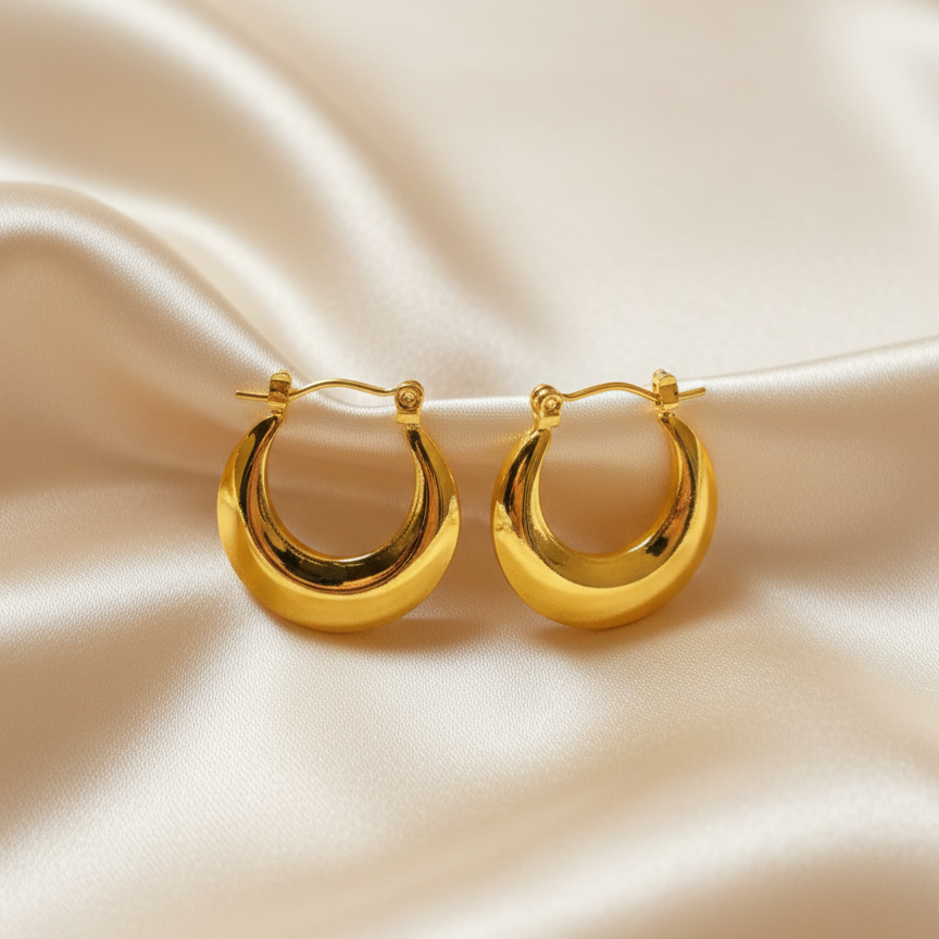 Luna Curve Hoop Earrings