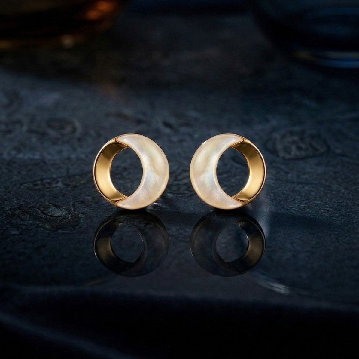 Crescent Pearl Earrings