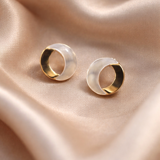 Crescent Pearl Earrings